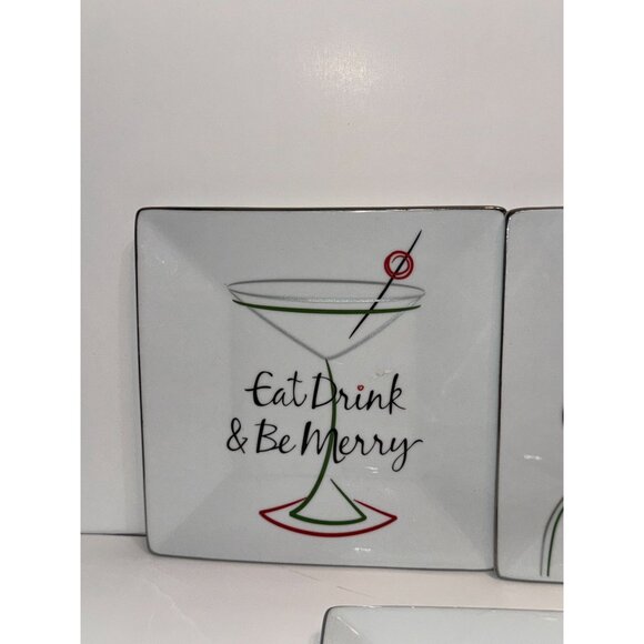 Holiday-Themed Food Network Square Plates Set Of 5 - Picture 7 of 8